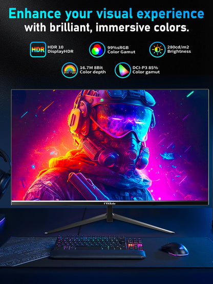 Moniteur Gaming FYHXele 24" 180Hz IPS 1ms FHD 1080p HDR10 G-Sync Compatible