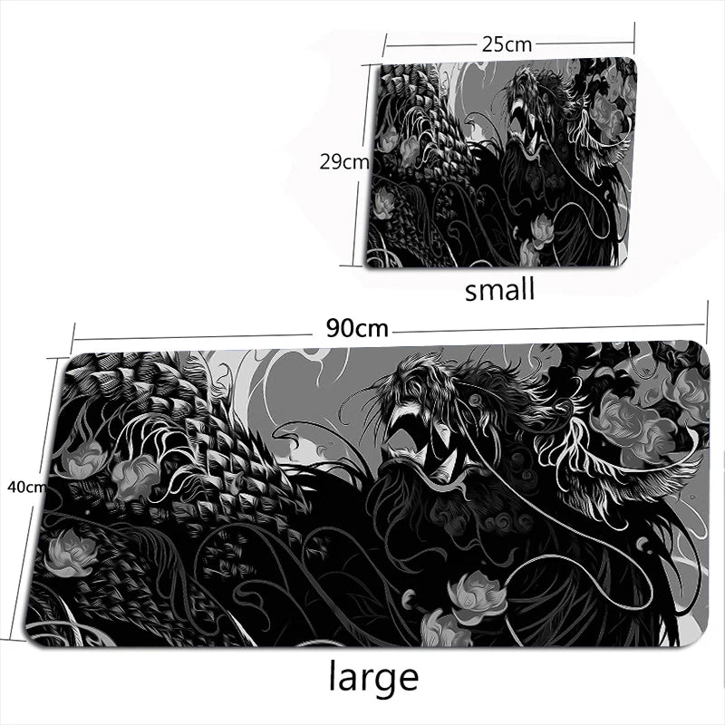 Tapis de Bureau XXL Dragon Chinois – Tapis de Souris Gaming Grande Taille PC