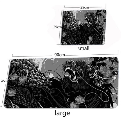 Tapis de Bureau XXL Dragon Chinois – Tapis de Souris Gaming Grande Taille PC