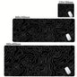Tapis de bureau XXL noir et blanc – Design abstrait, gaming & bureau