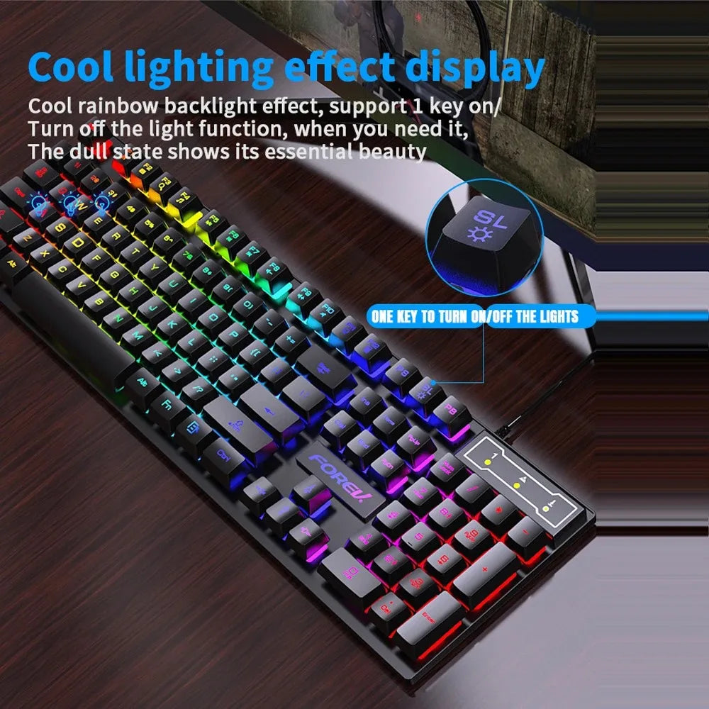 Clavier Mécanique Gaming RGB 104 Touches – Filaire USB