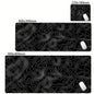Tapis de bureau XXL noir et blanc – Design abstrait, gaming & bureau