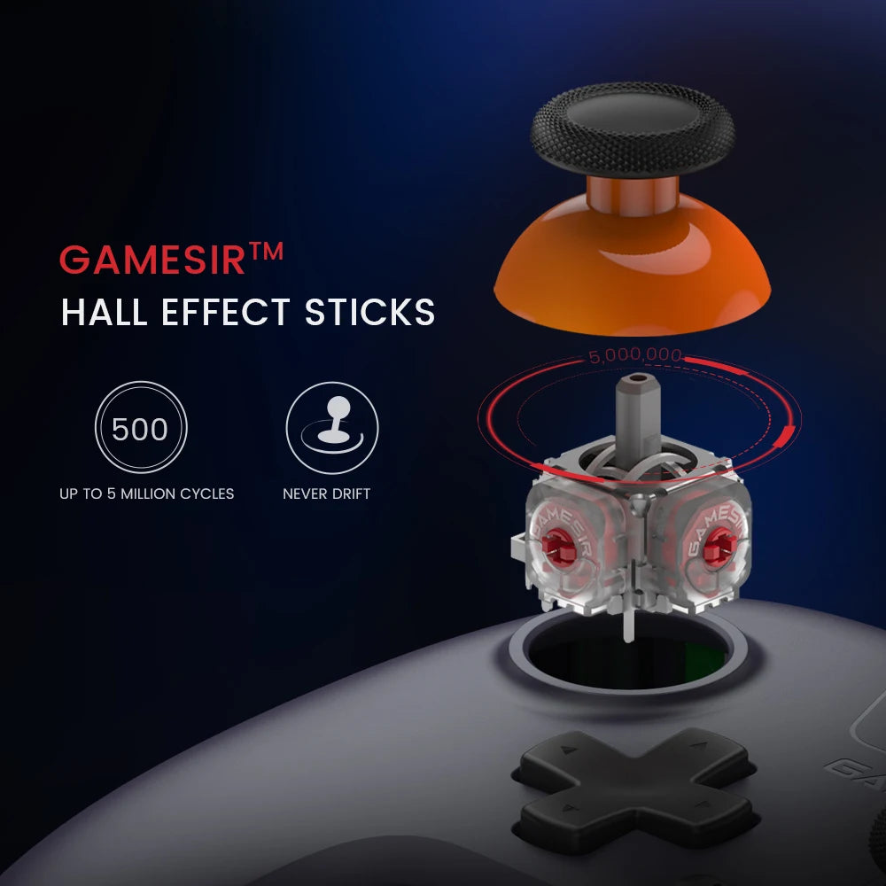 Manette GameSir Nova Lite – Joysticks Hall, Tri-mode, Multiplateforme (Switch / PC / iOS / Android)