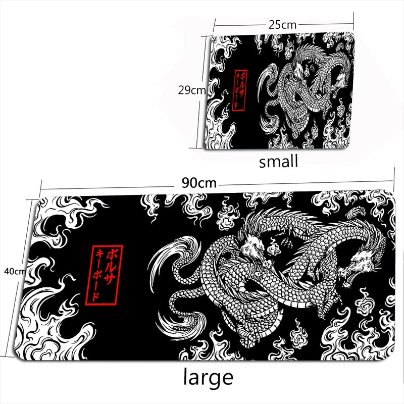 Tapis de Bureau XXL Dragon Chinois – Tapis de Souris Gaming Grande Taille PC