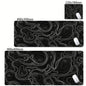 Tapis de bureau XXL noir et blanc – Design abstrait, gaming & bureau