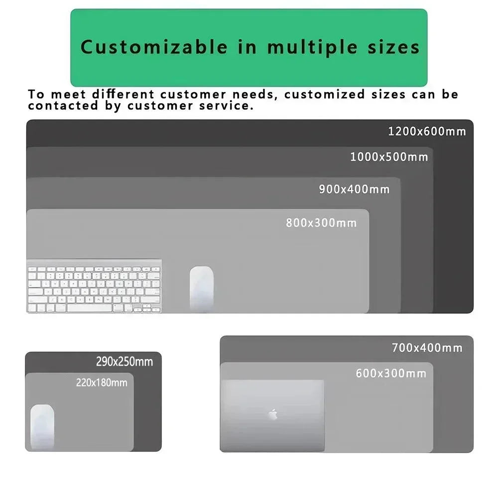 Tapis de bureau XXL noir et blanc – Design abstrait, gaming & bureau