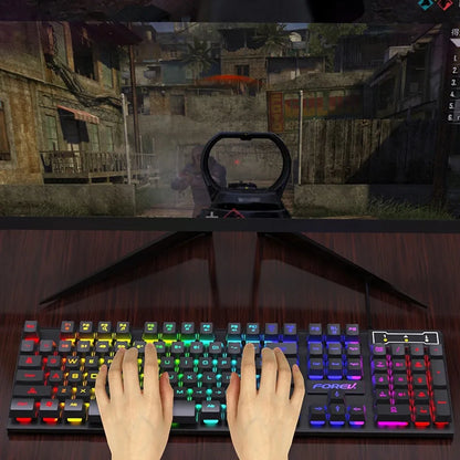 Clavier Mécanique Gaming RGB 104 Touches – Filaire USB
