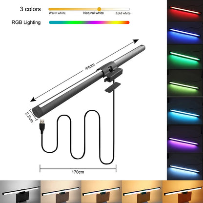 Barre LED pour Moniteur PC 30 cm – Éclairage USB Réglable pour Bureau & Setup Gaming