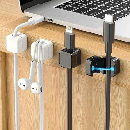 Clips de Câbles Magnétiques Mini – Organisateur de Câbles Auto-Adhésif pour Bureau & Maison
