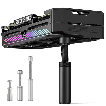 Support GPU Télescopique en Aluminium – Fixation Magnétique, Anti-Flexion (S / M / L)