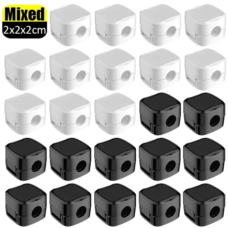 Clips de Câbles Magnétiques Mini – Organisateur de Câbles Auto-Adhésif pour Bureau & Maison