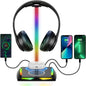 Support Casque Gaming RGB New Bee Z8 – Avec Ports USB & Base Antidérapante
