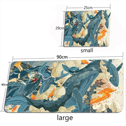Tapis de Bureau XXL Dragon Chinois – Tapis de Souris Gaming Grande Taille PC