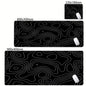 Tapis de bureau XXL noir et blanc – Design abstrait, gaming & bureau
