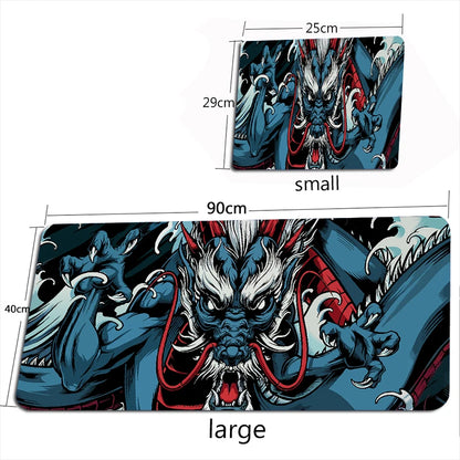 Tapis de Bureau XXL Dragon Chinois – Tapis de Souris Gaming Grande Taille PC