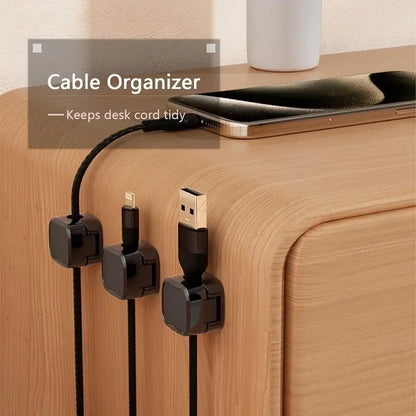 Clips de Câbles Magnétiques Mini – Organisateur de Câbles Auto-Adhésif pour Bureau & Maison